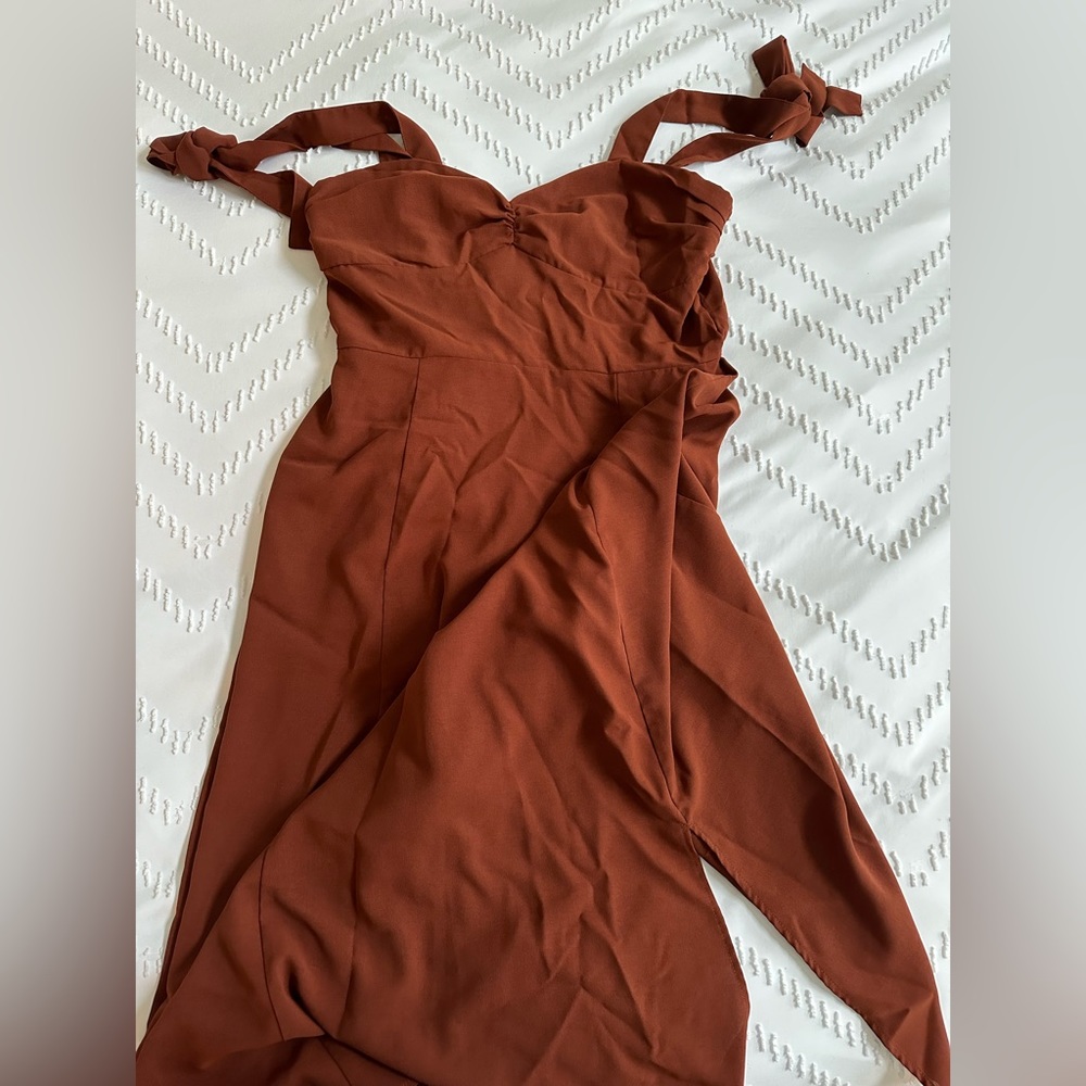 SHEIN burnt orange/brown dress